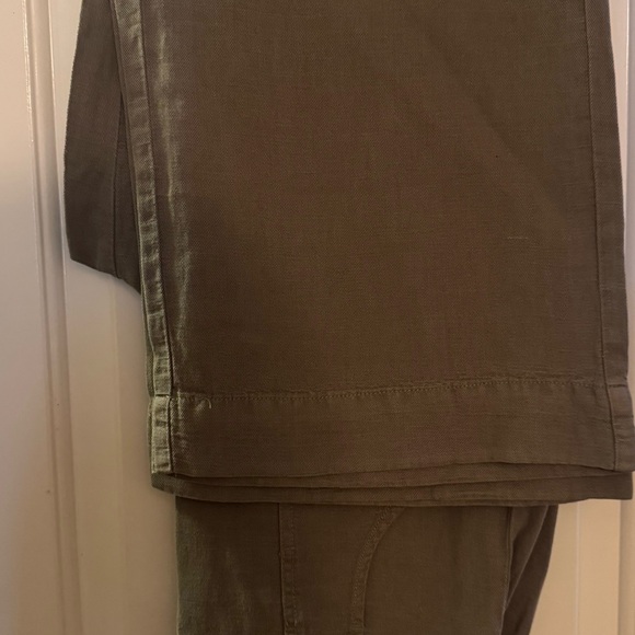 Joie Women’s Vintage Look Wide Leg Cropped Pants Size 6 Green - Picture 2 of 5